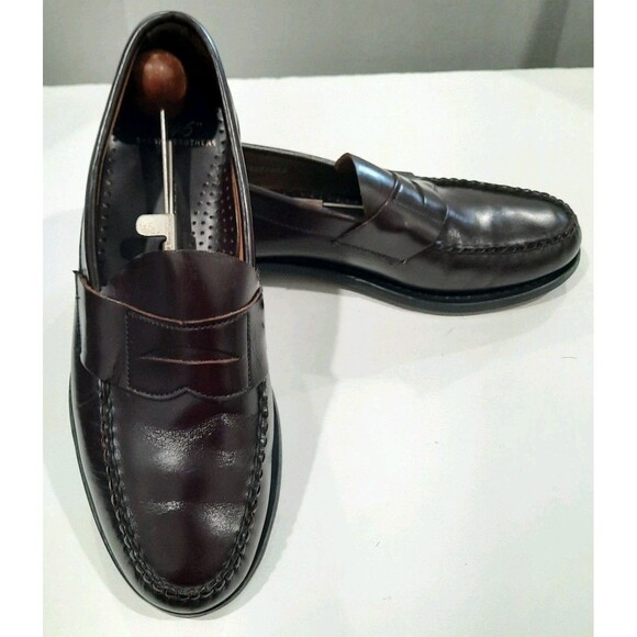 Vintage Brooks Brothers 346 Cordovan Burgundy Ox Blood Penny Loafers Size 8.5 D - Picture 6 of 10